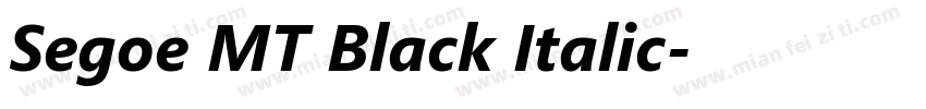 Segoe MT Black Italic字体转换